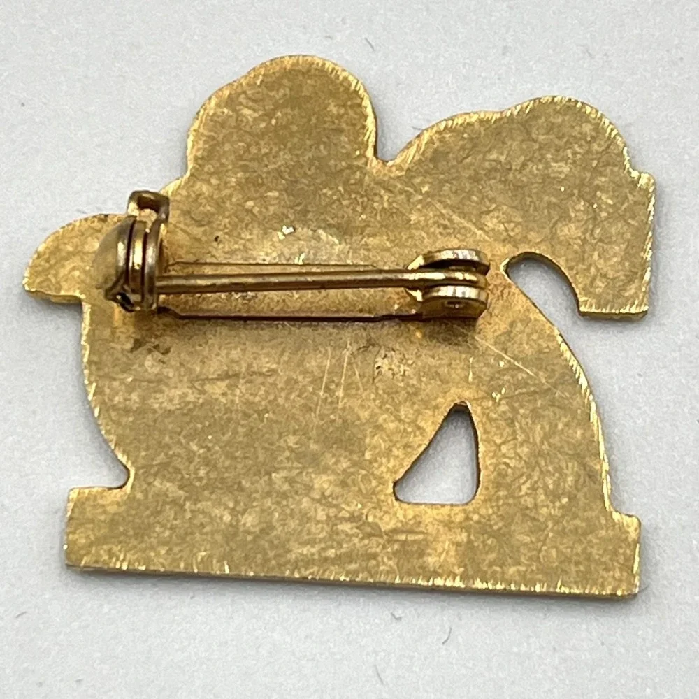 Vintage San Diego Zoo 70th Anniversary Flamingo Pin Souvenir Gold Tone Enamel